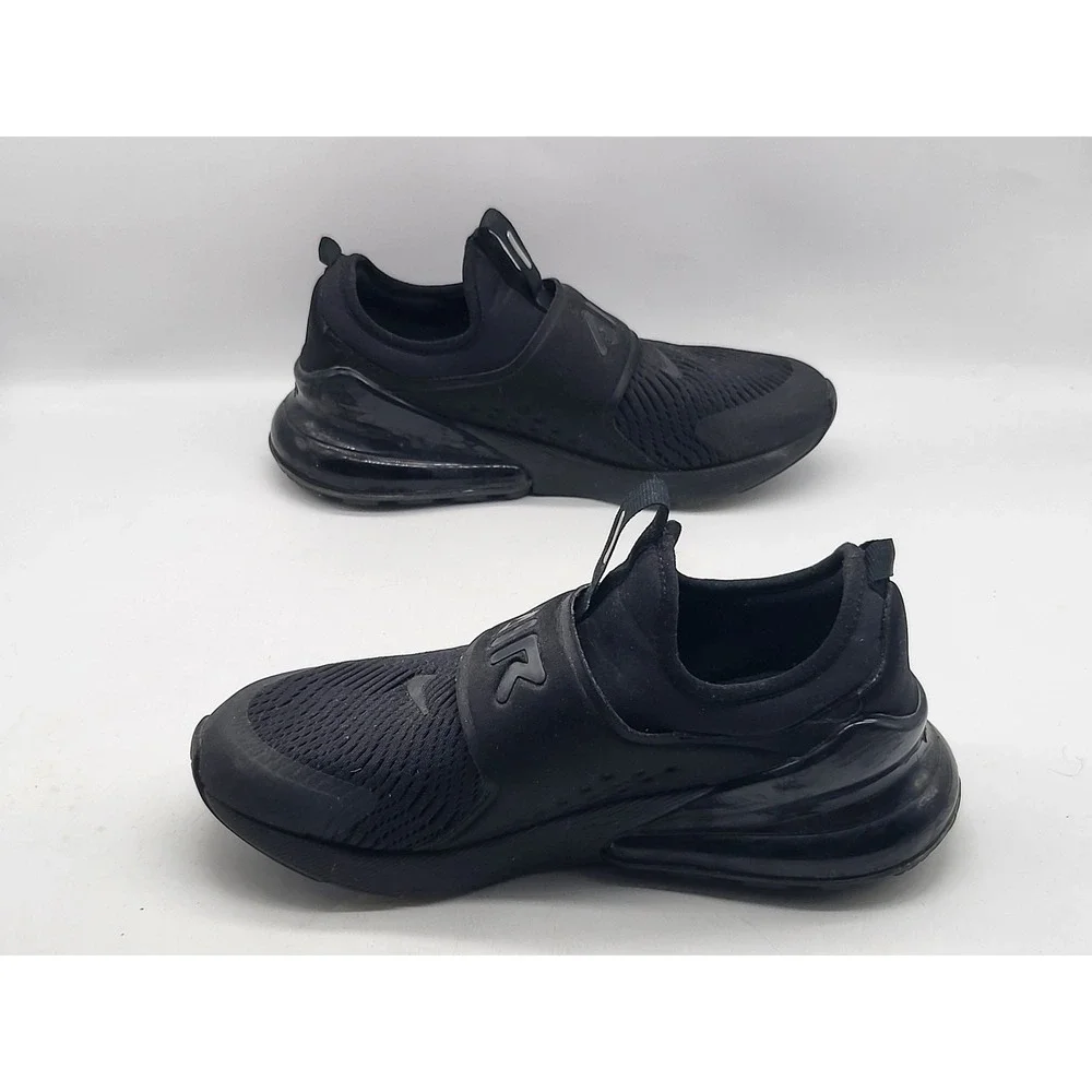 Nike Air Max 270 Kids Black Slip On Athletic Shoes Size 5Y‎ CI1108 005